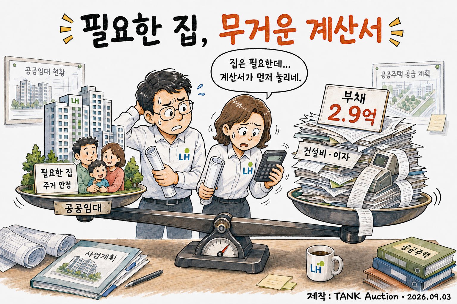 필요한 집, 무거운 계산서